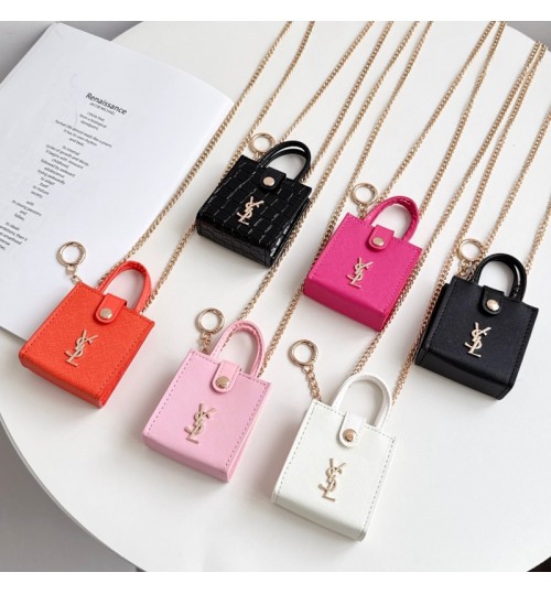 Ysl イヴサンローラン ブランドAirpods5 4 Pro2 3ケースAirpods pro 3 4 ギャラクシーバッズ3プロ buds 2 Galaxy Buds LiveケースハイブランドコピーYsl イヴサンローラン エアーポッズ5 4 3 2 pro2 3 Galaxy Buds 3 Pro 2 Galaxy Buds Liveケースブランドロングチェーンミニスコアバッグチャーム 6 種類 メタルロゴ 高級感 