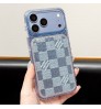 iphone 18/air/18 pro/18 pro max 即納 ルイヴィトン LOUIS VUITTON iPhone 18 17 16 15 Pro Max 14 Plus 13 12 Air SE 対応ケース ラメ入り モノグラム カードポケット クリアケース ブルー キラキラ レディース 高級感