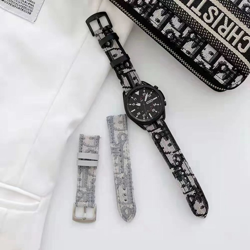 Dior ディオールGalaxy Watch6Classic ストラップの色は黒と白です交換腕時計バンド 革製22mm 20mmブランド