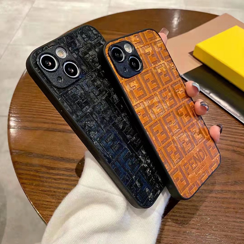 Iphone 15シリーズ即納 Fendi フェンディ メンズレディース IPhone14 15 アイフォン15 ケース 男女兼用 革製 