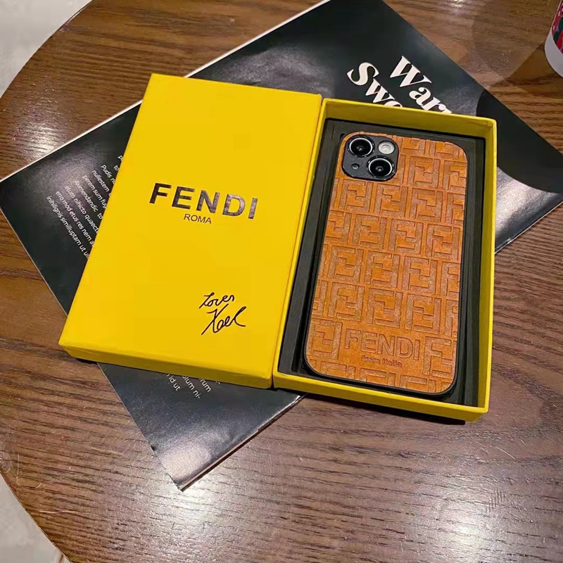 Fendi フェンディ iPhone15ケース 豪華 Fendi フェンディ iPhone15 14プロマックス 携帯ケース 男女兼用 革製
