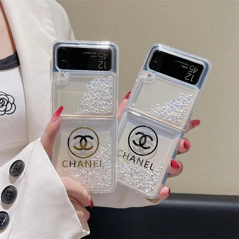 シャネル ChanelブランドGalaxy Zflip5 fold5ケース折畳み式 シャネル Chanel 定番Galaxy Zflip3 4 5ケース可愛い女子