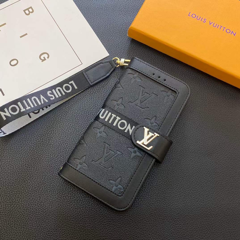 ギャラクシー s23 s24 ultraカバー グッチ Gucci ルイヴィトン Lv メンズレディース 財布型 背面カード収納 革製 ベルト付き  