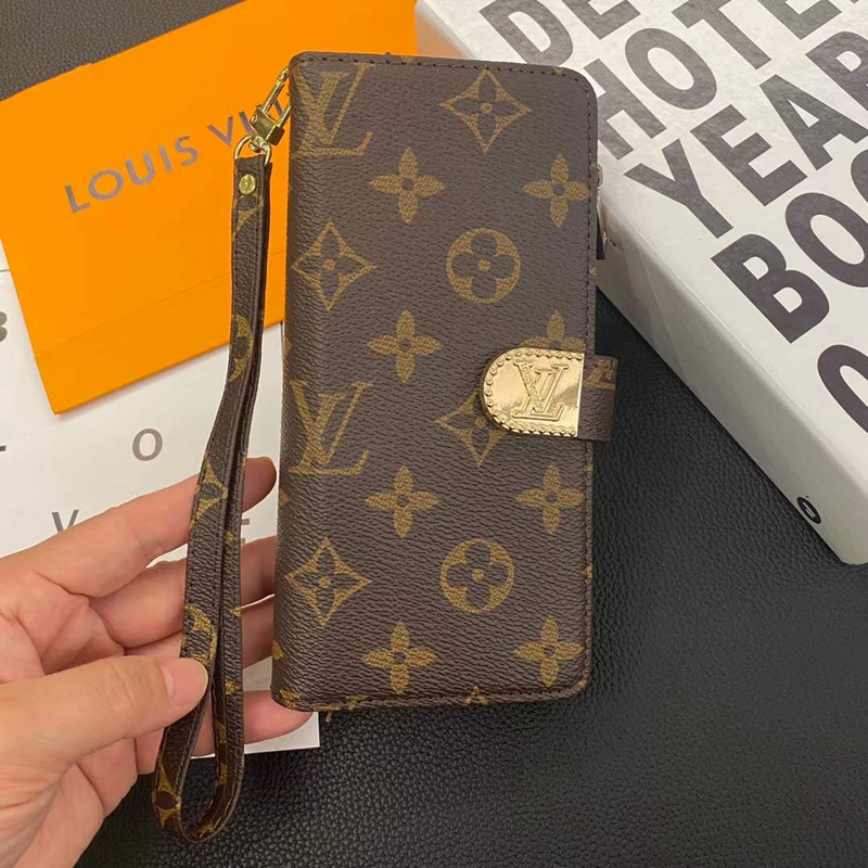 グッチ Gucci ギャラクシー s23 s24 ultraカバー ルイヴィトン Lv メンズレディース IPhone14 15 アイフォン15 サムソン s23 s24 ultraケース 財布型 カード収納 男女兼用 革製 ベルト付き 