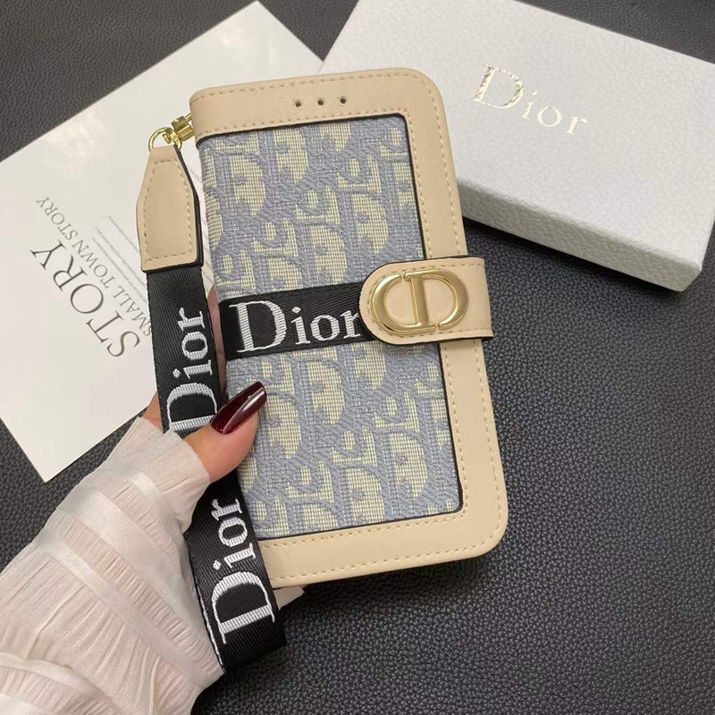 芸能人愛用 ディオール Dior Iphone15 14 13携帯ケースディオール Dior サムソン s23 s24 ultraカバー カード収納 背面ベルト 男女兼用 