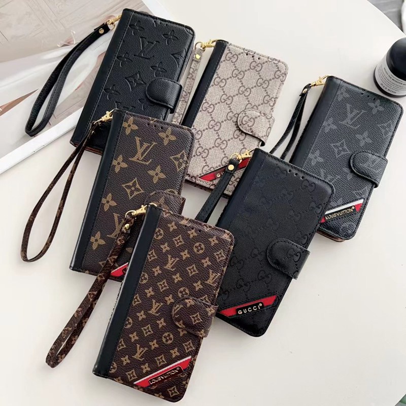 超スタイリッシュルイヴィトン Lv グッチ Gucci アイホン15 16 pro max携帯ケース 大人気 男女兼用  手帳型 背面カード収納