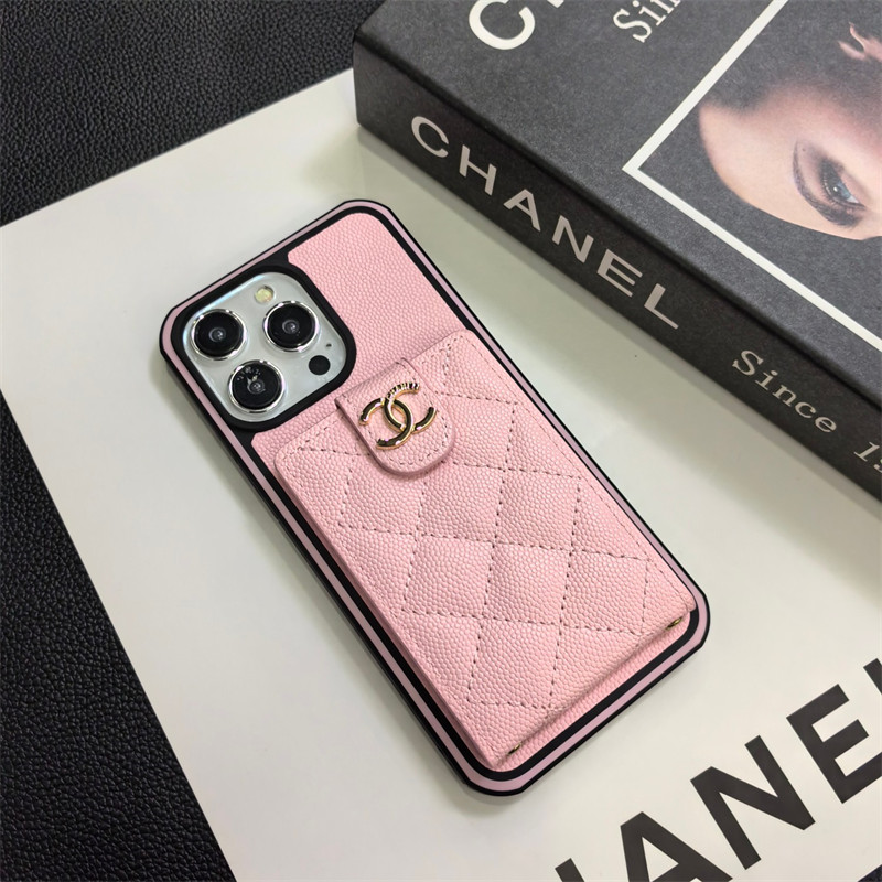 超スタイリッシュシャネル Chanel アイホン15 16 pro max携帯ケース 大人気 シャネル Chanel iPhone 14 15 16 plus ケース 背面カード収納 レディース 革製