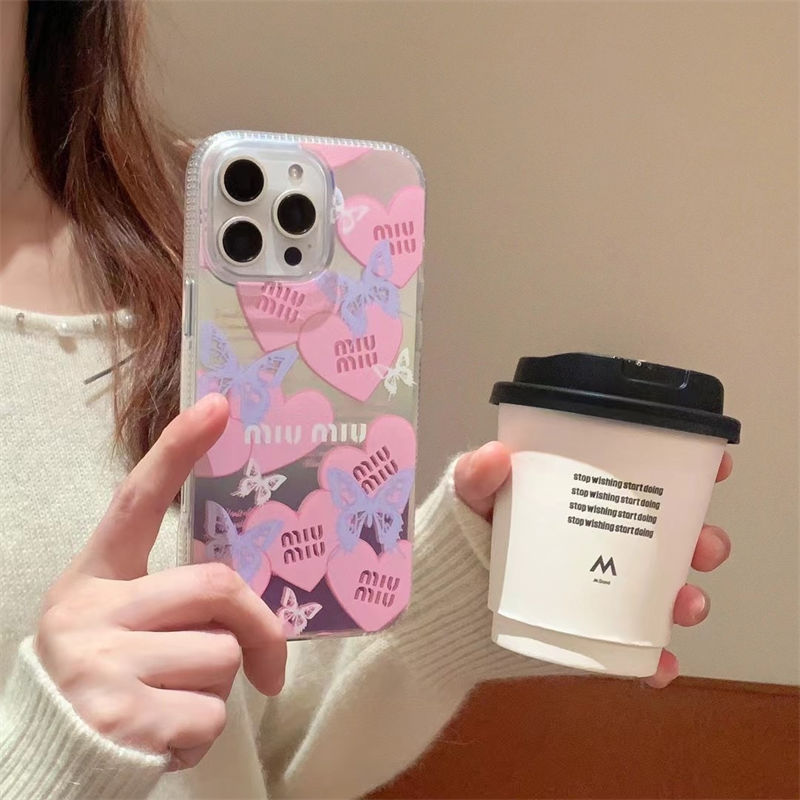 Iphone 16シリーズ即納 MiuMiu ミュウミュウ メンズレディース IPhone16 14 15 アイフォン15 16 pro maxケース