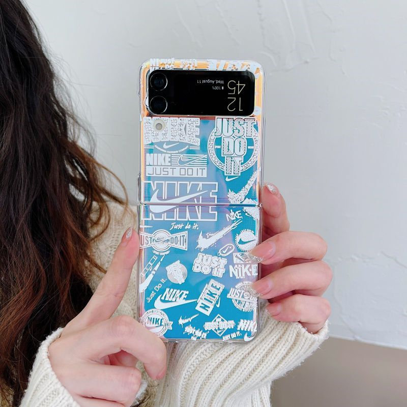 ナイキ NikeブランドGalaxy Zflip5 6 fold5 6ケース折畳み式 ナイキ Nike 定番Galaxy Zflip3 4 5 6ケース可愛い女子
