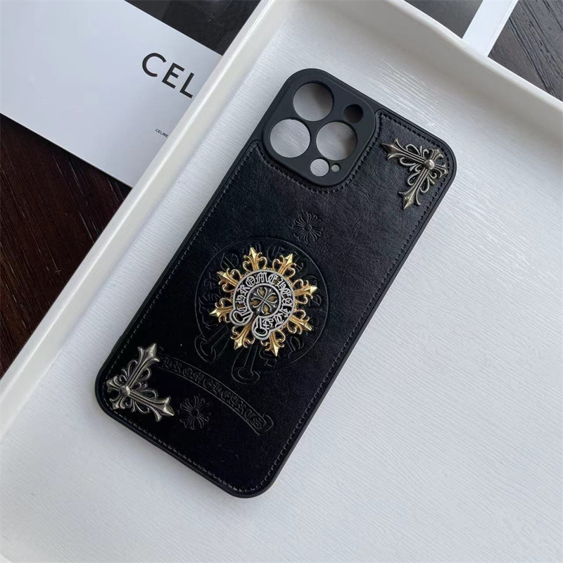 サムソン s25 s24 23 ultra 22カバー Chrome Hearts クロムハーツ IPhone17 15 IPhone14 13 Pro IPhone 16 15 11 Pro 8 SE ケース 革製