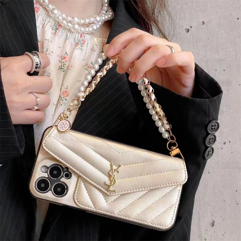 Ysl イヴサンローラン メンズレディース IPhone17 16 14 15 アイフォン15 16 pro maxケース 新作 芸能人愛用  手帳型 カード収納 斜め掛け