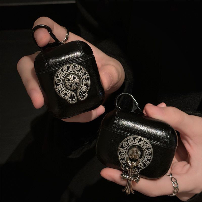 Chrome Hearts クロムハーツブランドairpods pro2 pro 4 3 2 pro2ケースカラビナ付き便利
