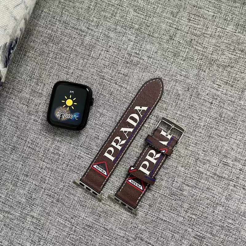 Galaxy Watch6/5/4 アップル9 10 8ウォッチ腕時計交換バンド20mm 22mm プラダ Prada