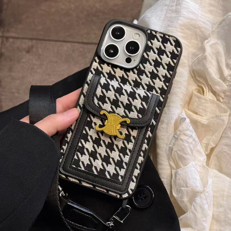 セリーヌ CELINE アイホン17 16 14 15 pro Max ケースカバー 上品 全面保護限定版 ビジネス風 肩掛け 背面カード収納