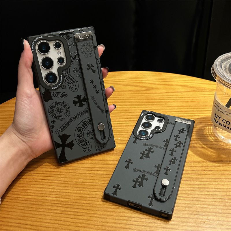 Chrome Hearts クロムハーツ アイフォン17 16 plus 15 pro max 14 13ケースサムソン ギャラクシーs25 s24  Ultra SCG26 s23 ultra s22 s21 note20ケース 背面ベルト