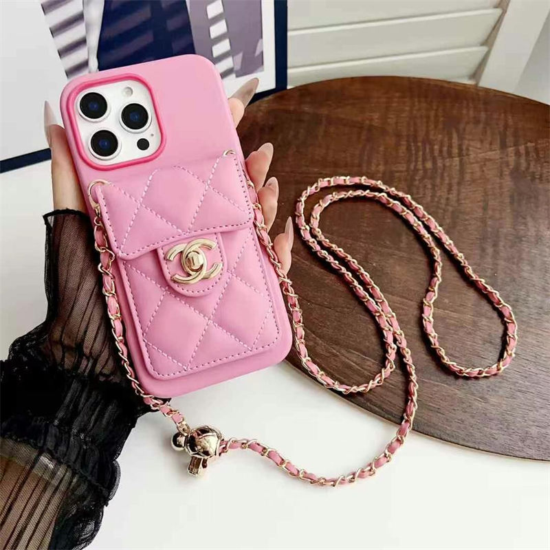 超スタイリッシュシャネル Chanel アイホン17 15 16 pro max携帯ケース 大人気 レディース カード収納 斜め掛け 革製