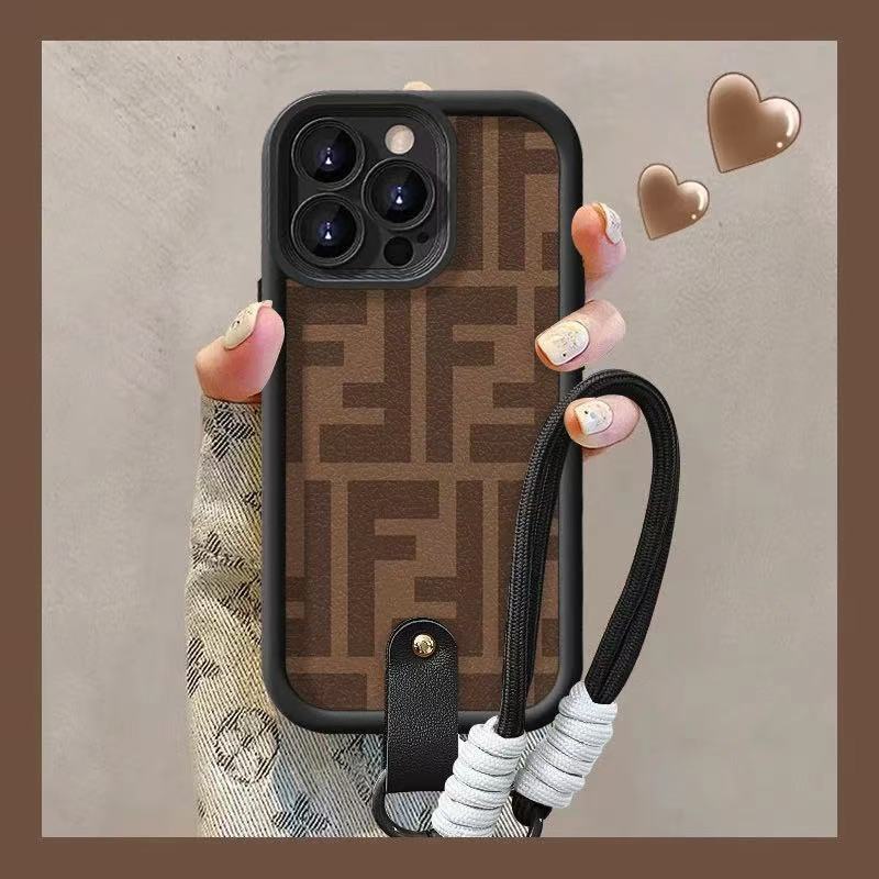 フェンデイ Fendi  Iphone15 Plus 17 air 16 Pro Max 15 14 13 12 17 Pro Max Xs Maxケース ストラップ付き 
