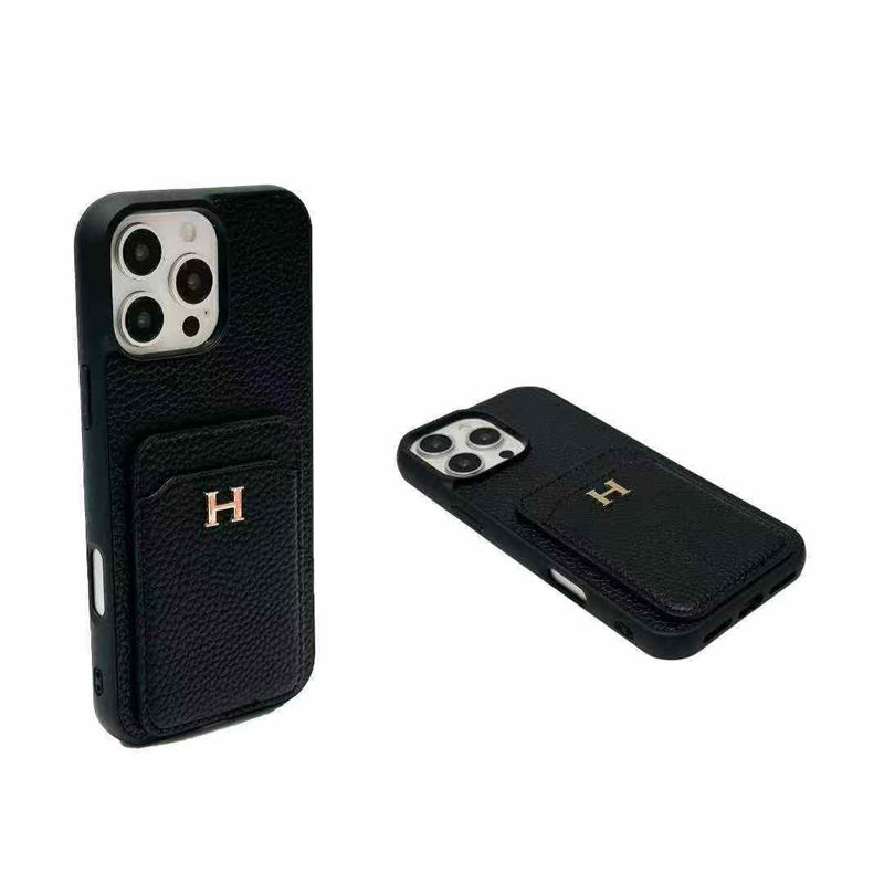 エルメス Hermes アイフォン17 air 16 15 14 Plus 13 12 Pro Max 11 Pro XR XS スマホケース 革製 背面カード収納