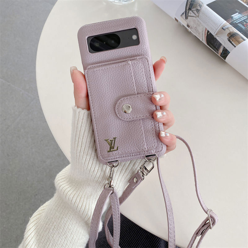 シンプルルイヴィトン louis vuittonグーグルピクセル10 9a 8a 8 Pro 7a 6/7/6a 9 XLブランドケース 革製 肩掛け 背面カード収納