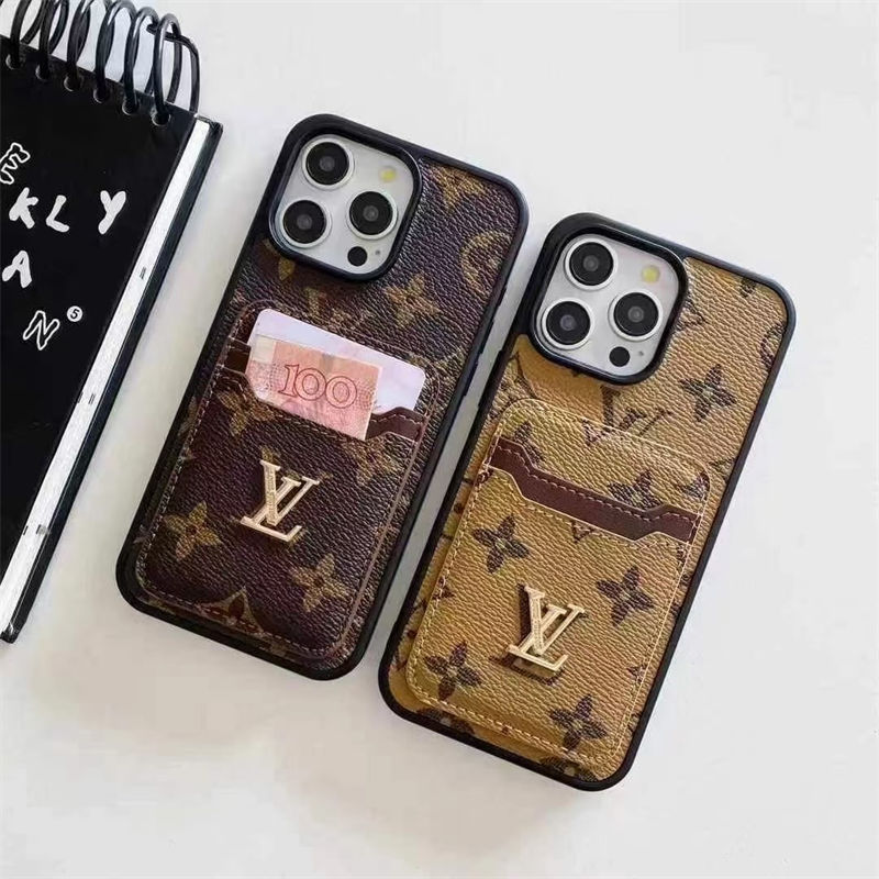 芸能人愛用 louis vuitton Gucci Iphone16 15 14 13 17携帯ケースルイヴィトン グッチ  アイホン17 16 14 15 pro Max ケースカバー 上品  革製 背面カード収納