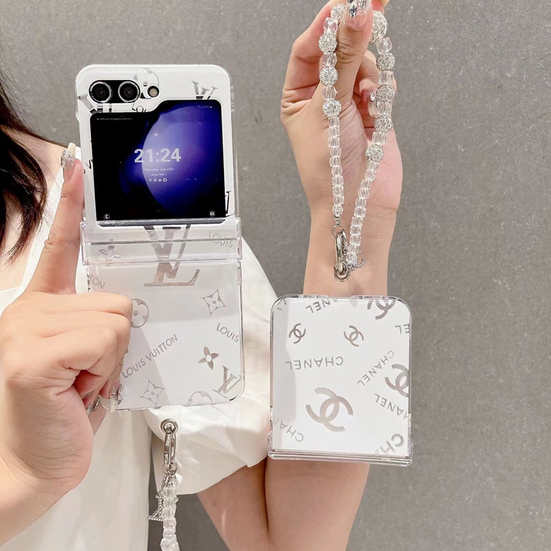 シャネル Chanel サムスン ギャラクシーZフリップ7 6 5 4/Zフリップ3 折り畳み 携帯カバー 送料無料ケース 斜め掛け 手帳型