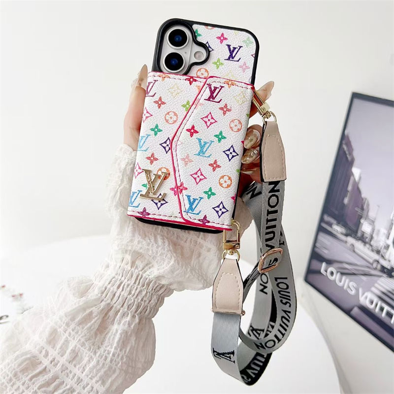 ルイヴィトン louis vuitton アイフォン17 air 16 plus 15 pro max 14 13ケースサムソン ギャラクシーs25 s24  Ultra SCG26 s23 ultra s22 s21 note20ケース 革製  肩掛け 背面カード収納