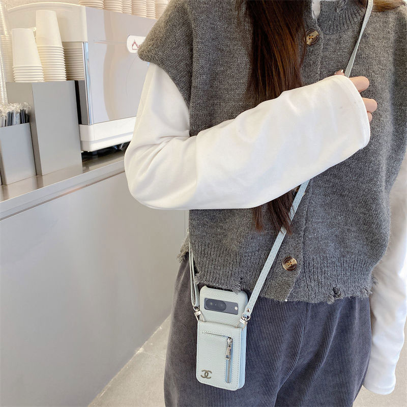 シンプルシャネル Chanelグーグルピクセル10 9a 8a 8 Pro 7a 6/7/6a 9 XLブランドケース カード収納 斜め掛け 革製 