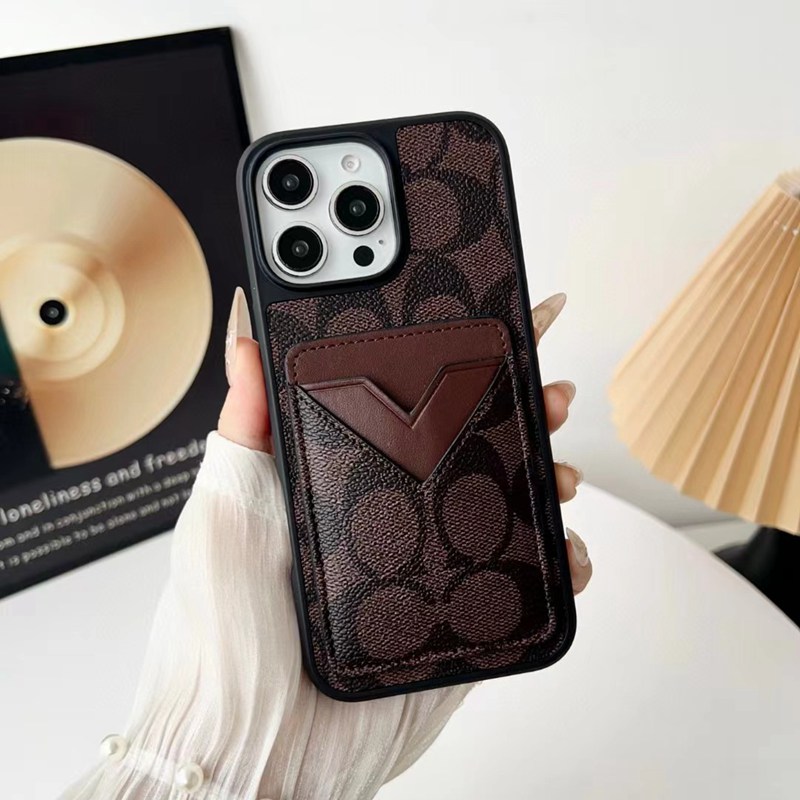 コーチ Coach メンズレディース IPhone17 16 14 15 アイフォン15 16 pro maxケース 新作 芸能人愛用 背面カード収納