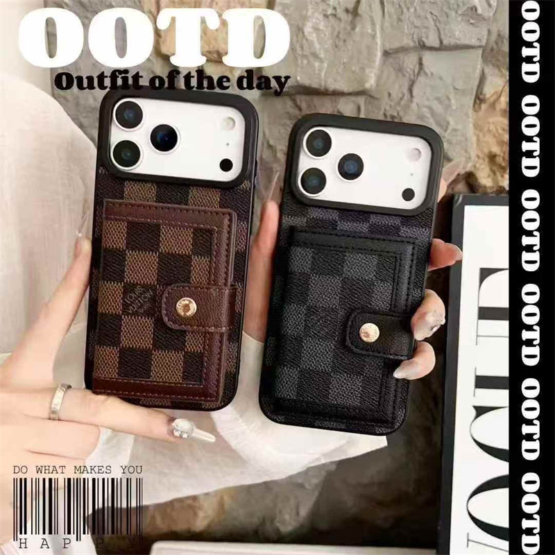 ルイヴィトン louis vuitton グッチ Gucci アイフォン16 15 pro max 17 Airケース男性女性 カード収納 革製