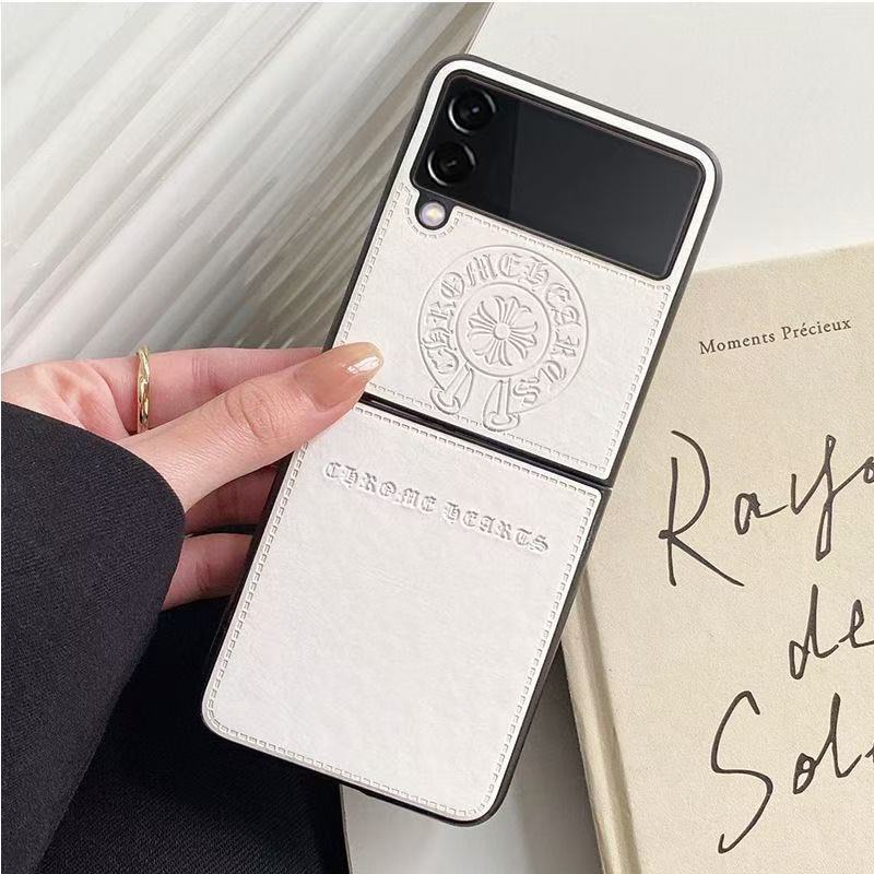 Chrome Hearts クロムハーツブランドGalaxy Zflip5 6 7 fold5 6 7ケース折畳み式 革製 財布型 男女兼用