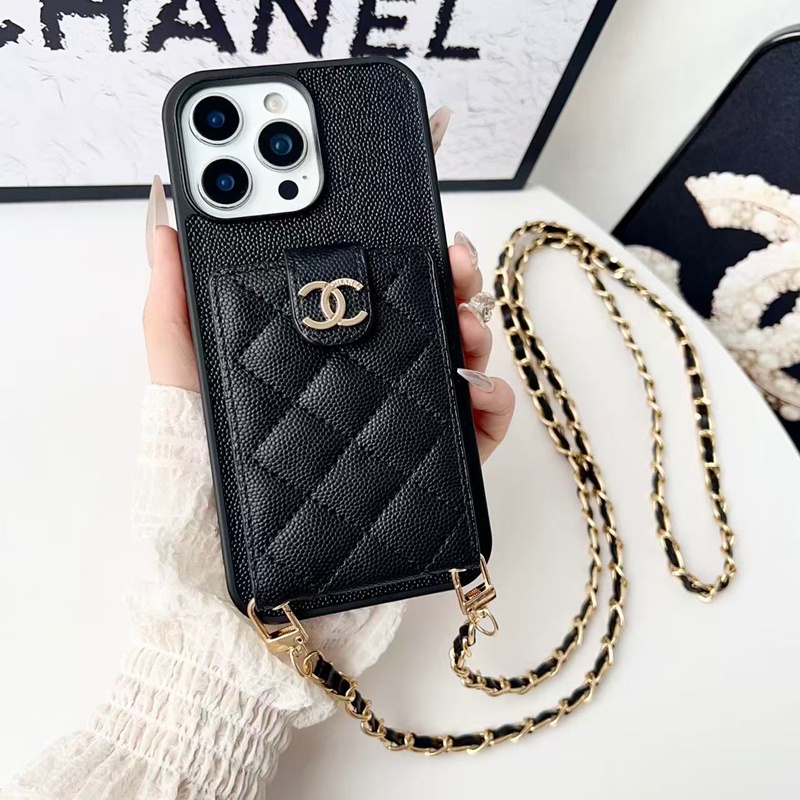 シャネル Chanel 便利 アイホン17 air 15 14 13 Pro サムソン s23 s24 s25 s22 s21 ultraケース 革製 カード収納  肩掛け 男女兼用