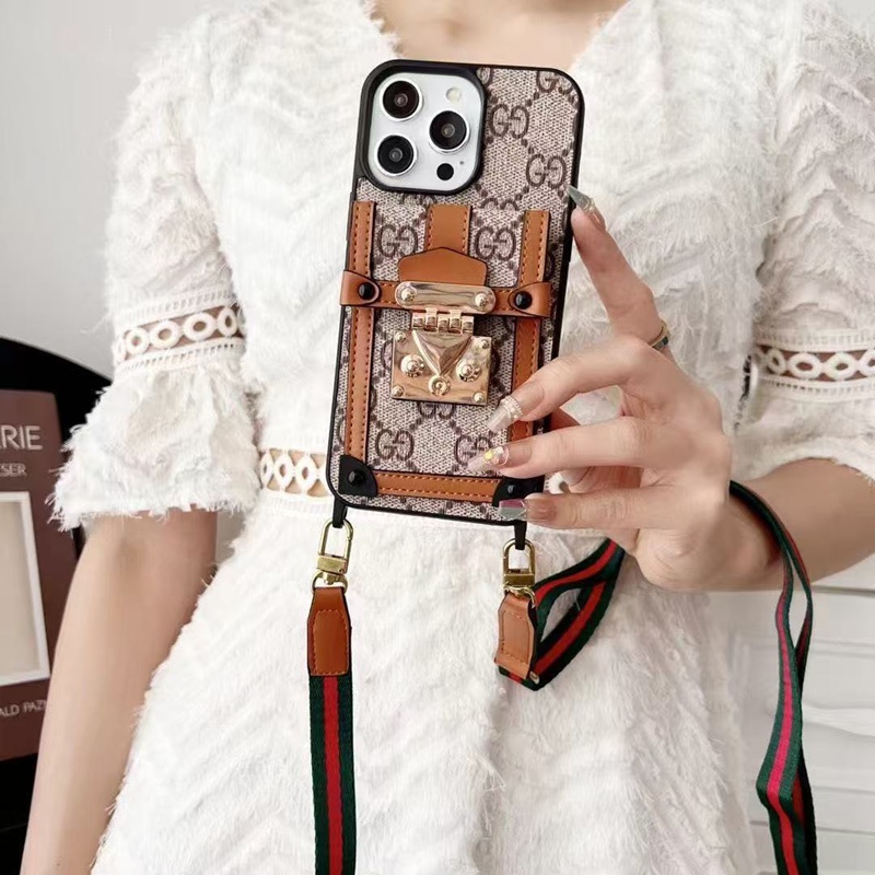 グッチ Gucci サムソン s25 s23 s24 ultraカバーアイホン14 15 16 17pro Max ケース上品 肩掛け カード収納 男女兼用