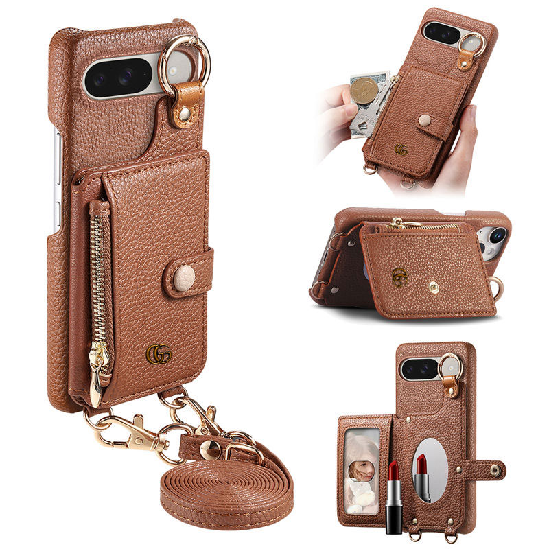 グッチ GucciブランドGooglePixel 7a 8 Pro 9 10 Pro XLケース 全面保護 革製  斜め掛け カード収納 男女兼用