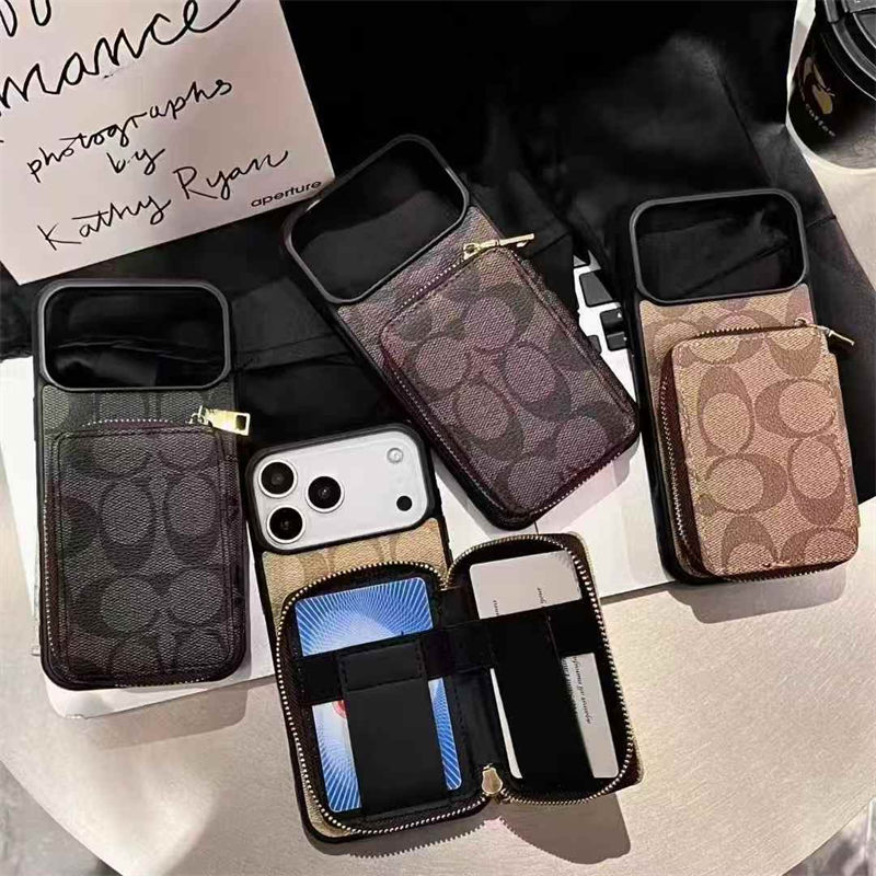 サムソン s25 s24 23 ultra 22カバー コーチ Coach IPhone17 air 15 IPhone14 13 Pro IPhone 16 15 11 Pro 8 SE ケース カードポケット付き 男女兼用