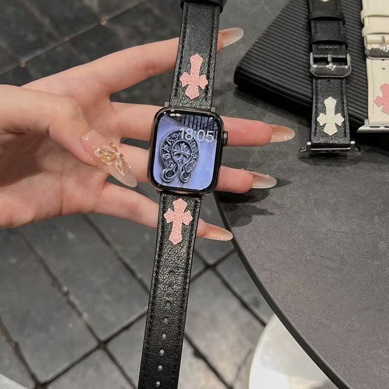 メンズレディースChrome Hearts クロムハーツ  腕時計バンドiwatch band アップルウォッチ11 10/X/9/8/7 ultra2 交換ベルト耐水性腕時計