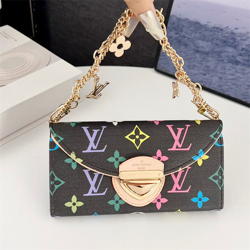 ルイヴィトン IPhone17 16 15ケース肩掛け カード収納 財布型