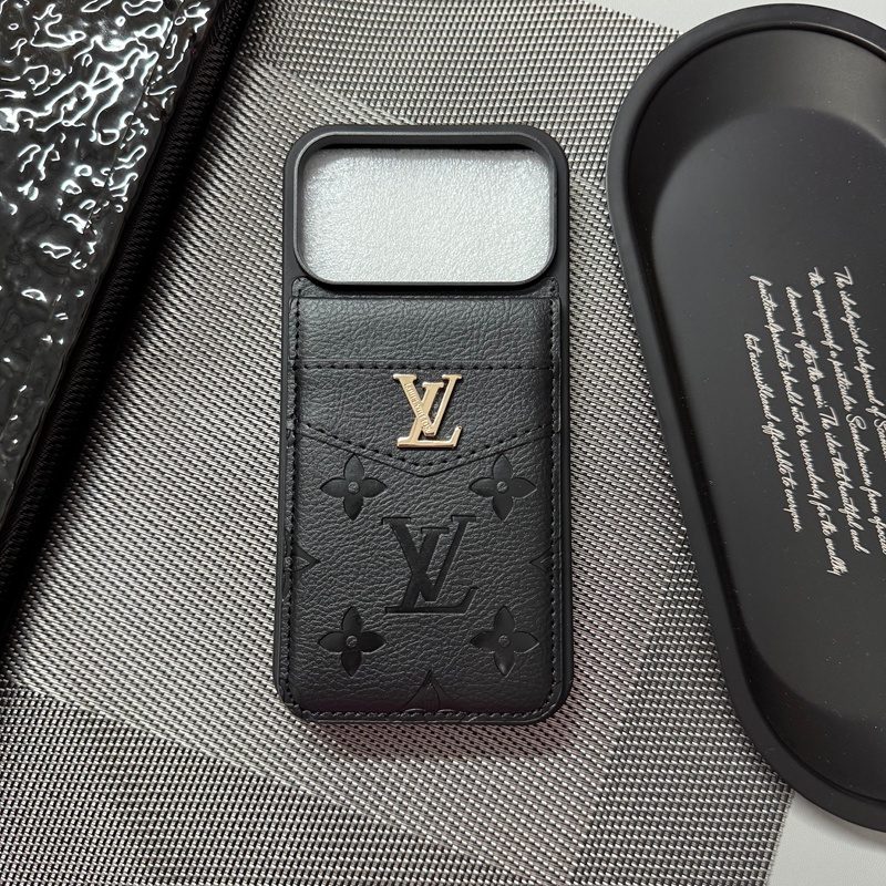 louis vuitton サムソン s23 s24 ultra s25 s26ケース 革製 背面カード収納