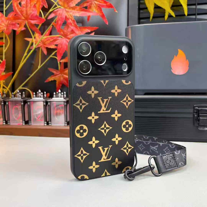 louis vuitton iPhone air 17 16 15 plus ケースストラップ付き