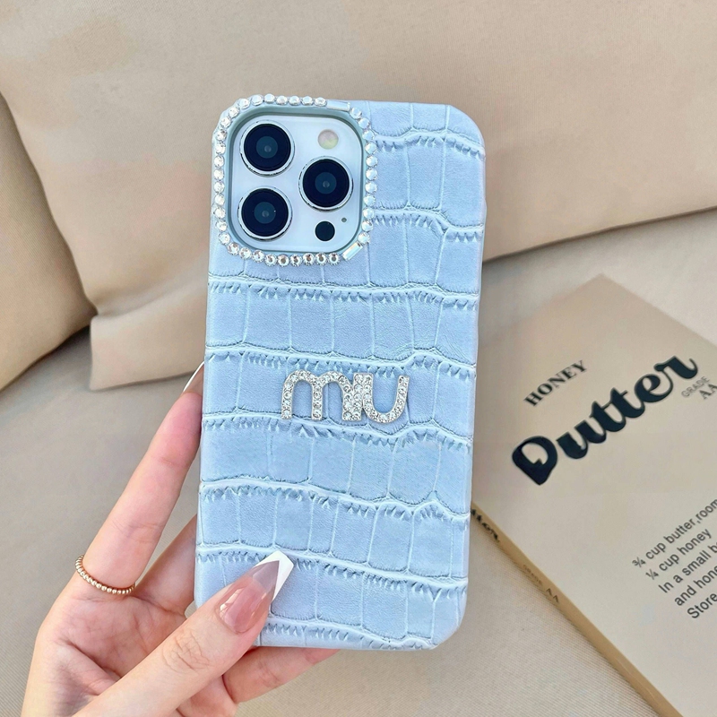 ミュウミュウ iPhone air 17e 16 15 plus ケース男女兼用 革製