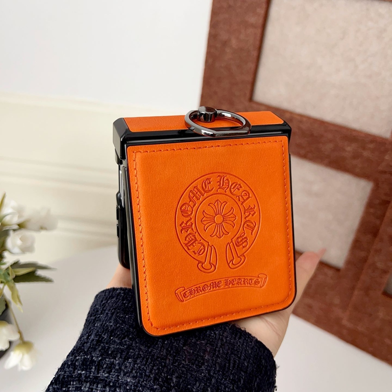 Chrome Heartsギャラクシー Z フリップ 7 6 5 4 3 fold7 6 5 4 3カバー 落下防止