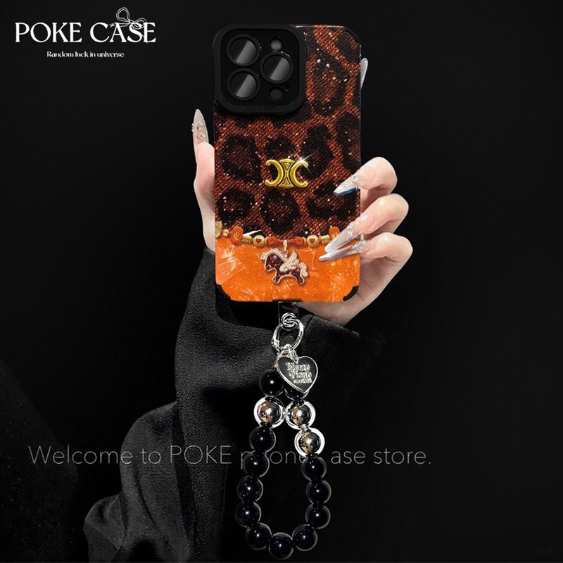 CELINE アイホン 17 air 16 15 14 13 Pro ケース ストラップ付き