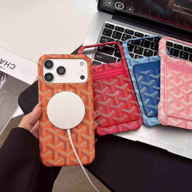 Goyard iphone17 16 15 14 13pro Maxケースカード収納