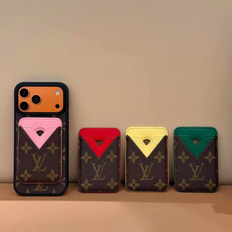 ルイヴィトン アイフォン17 15 16 proカバー カード収納 革製  