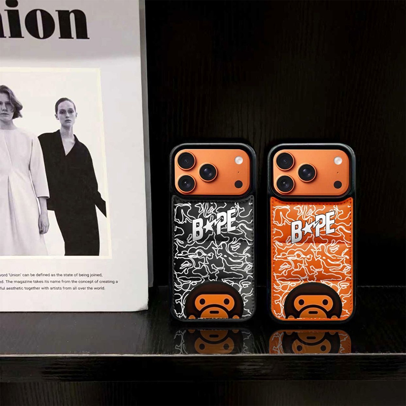 エイプ BAPE Iphone air 17e 16 15 12 13 Pro Max 14 ブランドエイプ BAPEスマホケースIphone 17 16 15 ケース 人気付き個性潮