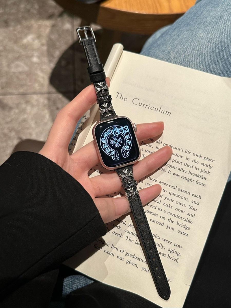49mm 45mm腕時計Chrome Hearts クロムハーツバンドアップルウォッチ12 11 10/9バンド 