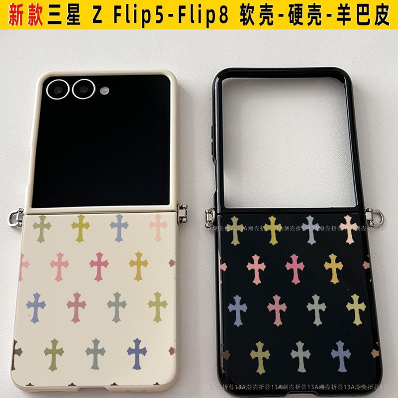 クロムハーツ 定番Galaxy Zflip 8 7 6 5 4 3 ケース可愛い女子