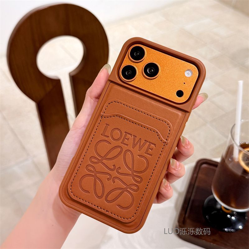 LOEWE IPhone18 17 air 14 15 16 pro maxケース革製 カード収納