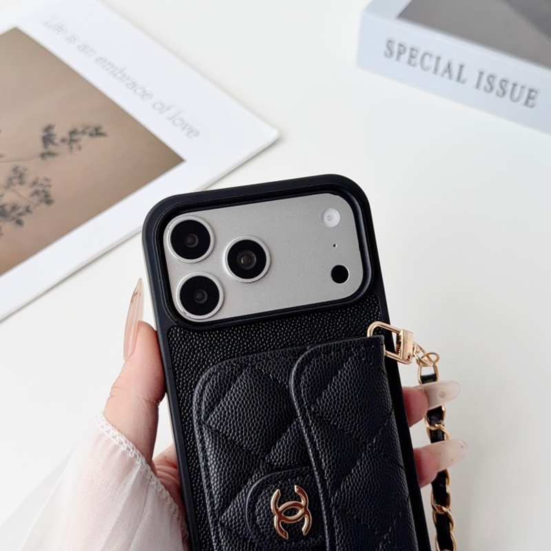 シャネル 手帳型スマホケース キルティング ディテール カメラ穴設計