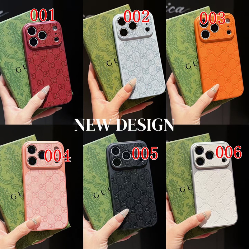 グッチ GUCCI モノグラム型押し レザー調 スマホケース カラーラインナップ