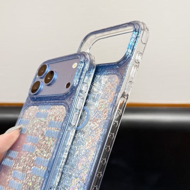 ミュウミュウ MIU MIU ラメ入り ロゴ文字柄 スマホケース 商品画像 7